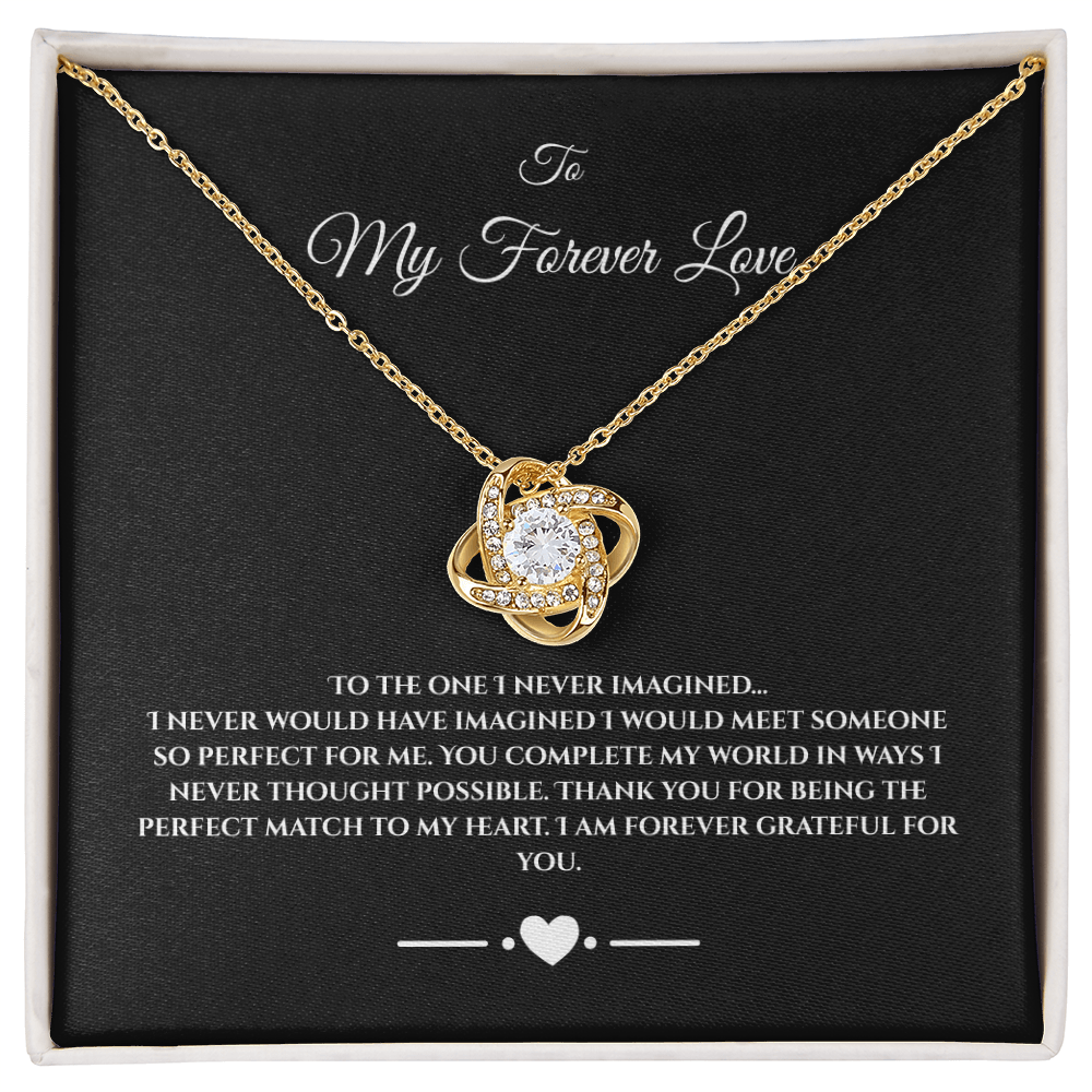 To My Forever Love-Love Knot Necklace
