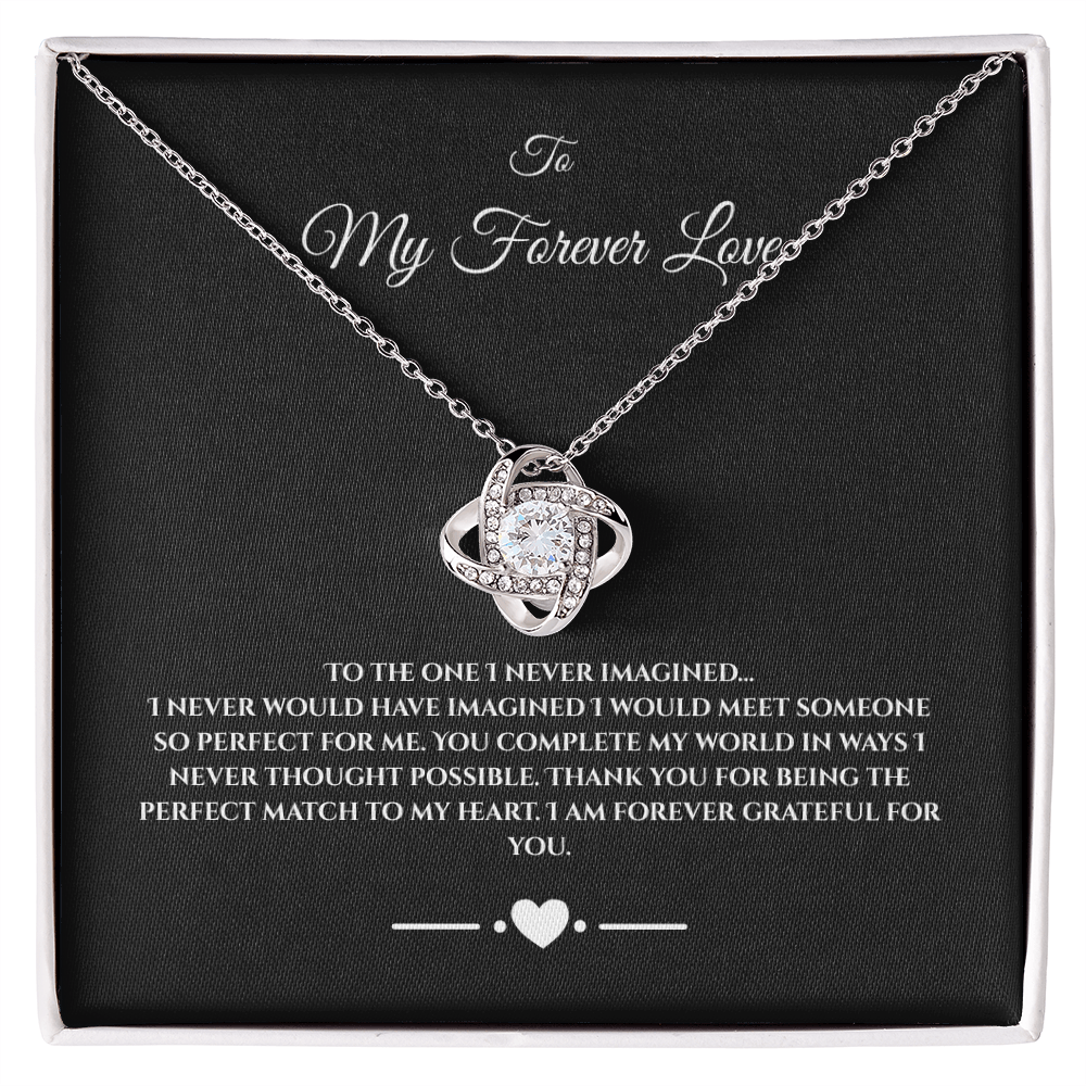 To My Forever Love-Love Knot Necklace