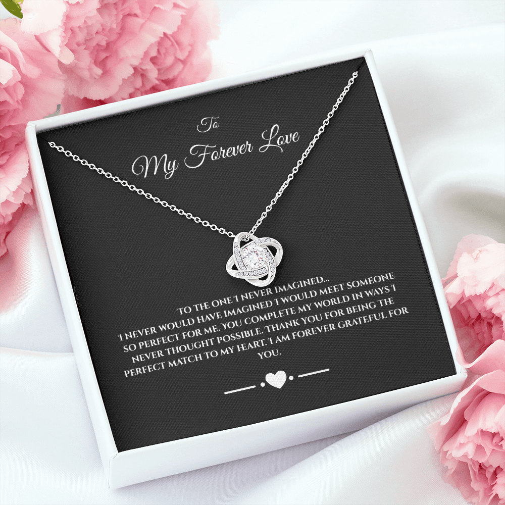 To My Forever Love-Love Knot Necklace