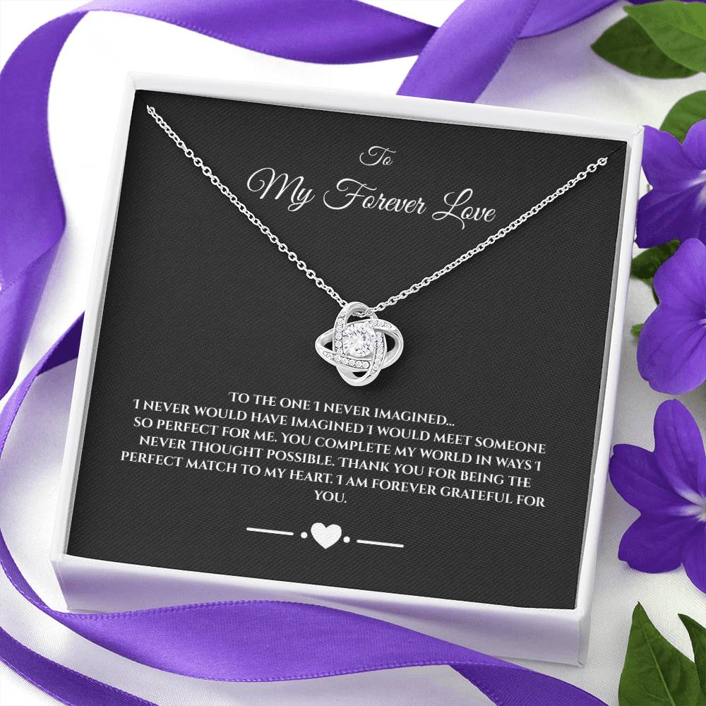 To My Forever Love-Love Knot Necklace