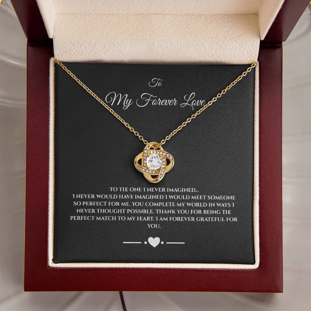 To My Forever Love-Love Knot Necklace