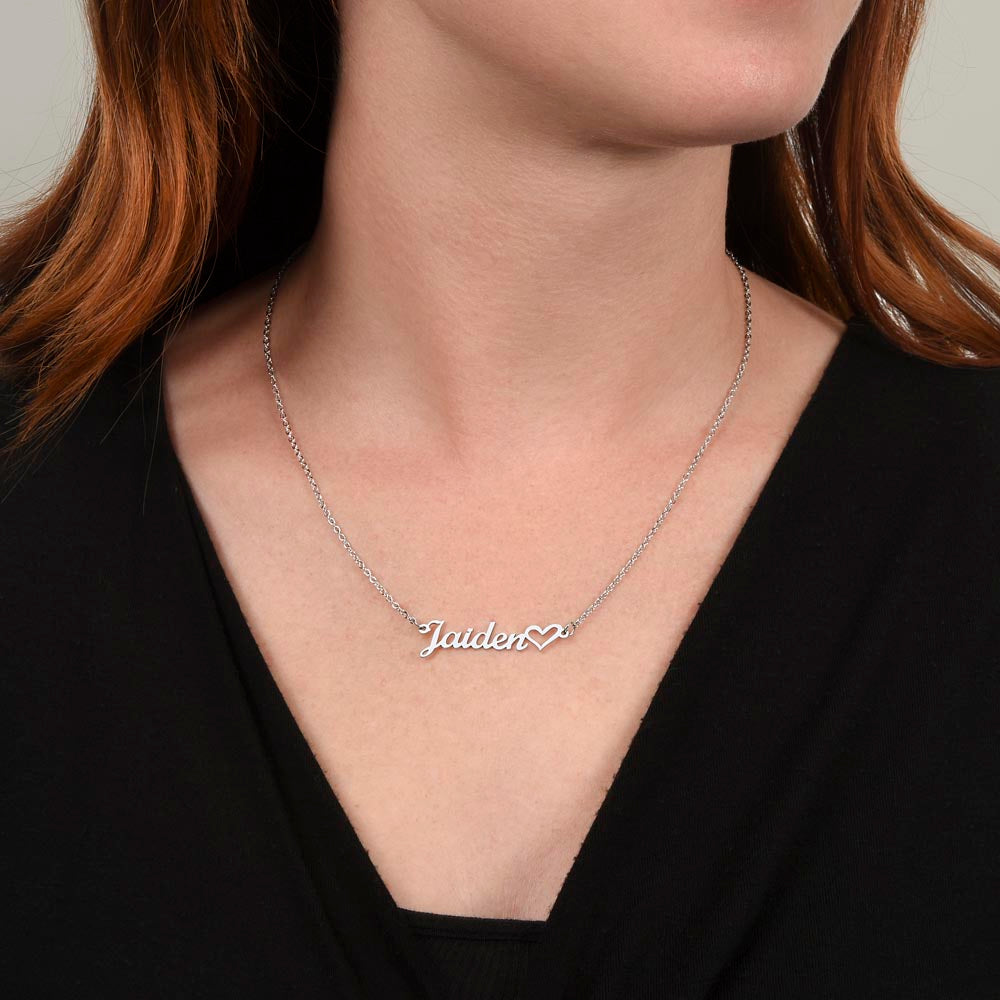 Personalized Name with Heart Necklace