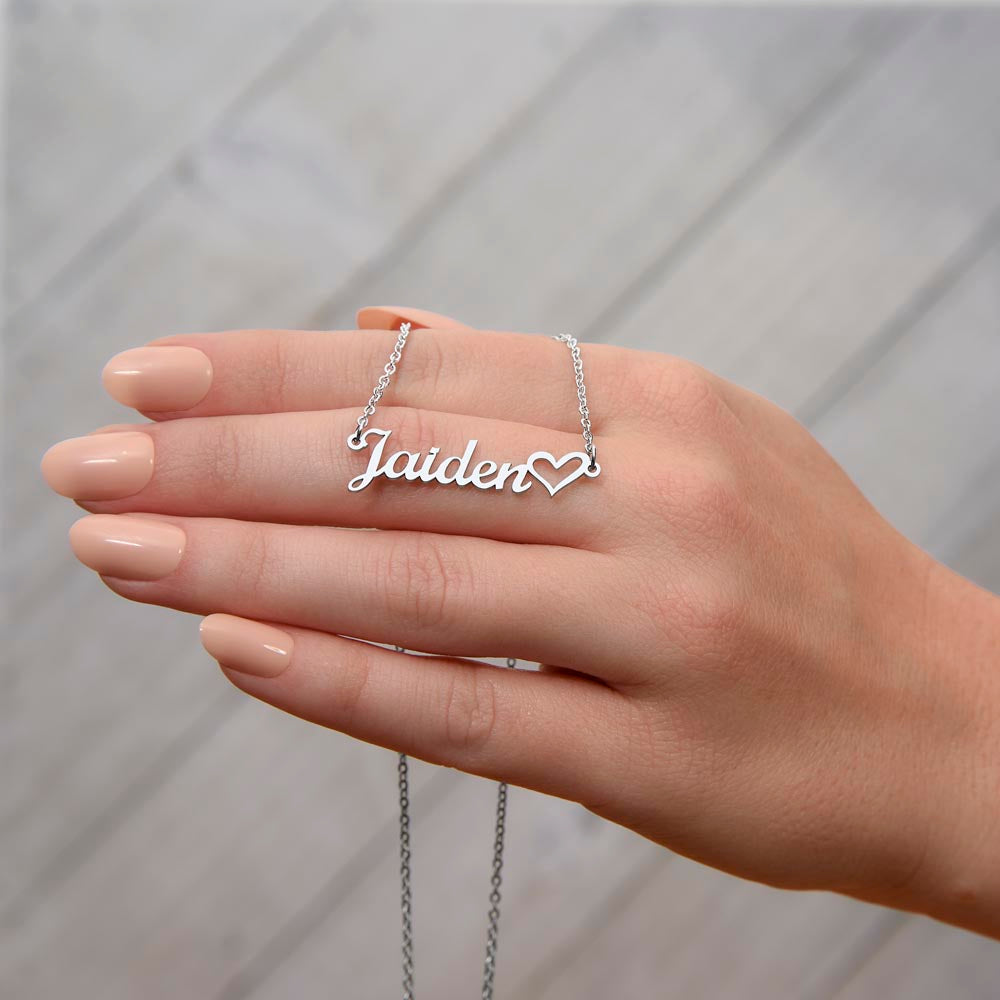 Personalized Name with Heart Necklace