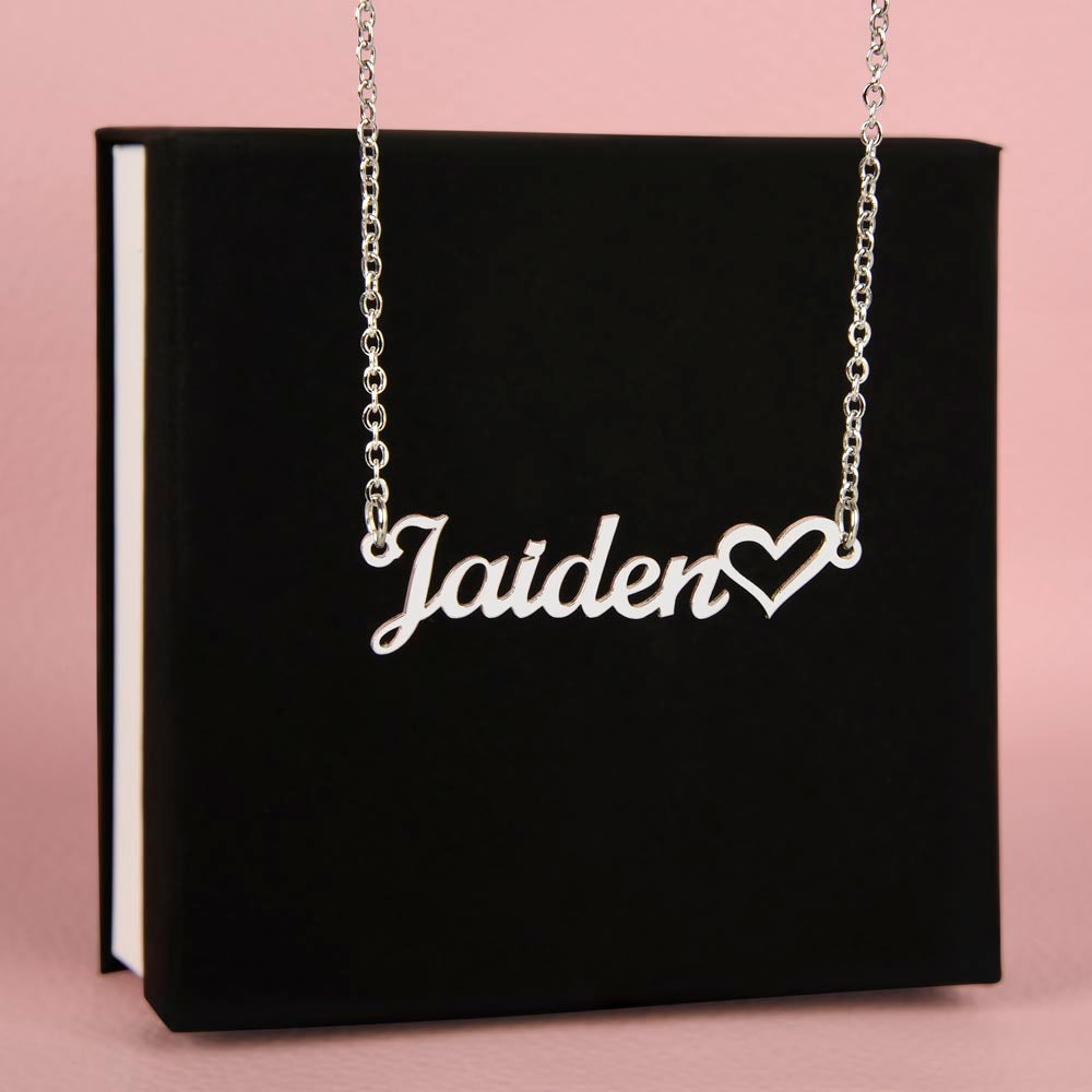 Personalized Name with Heart Necklace