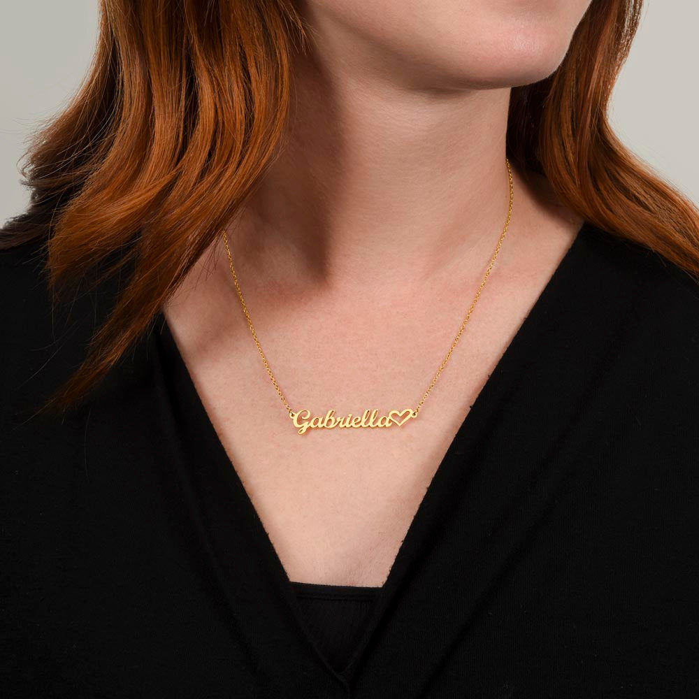 Personalized Name with Heart Necklace