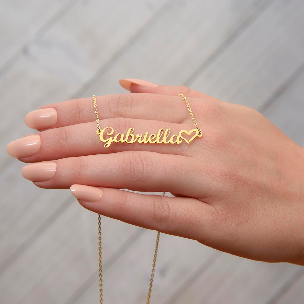 Personalized Name with Heart Necklace