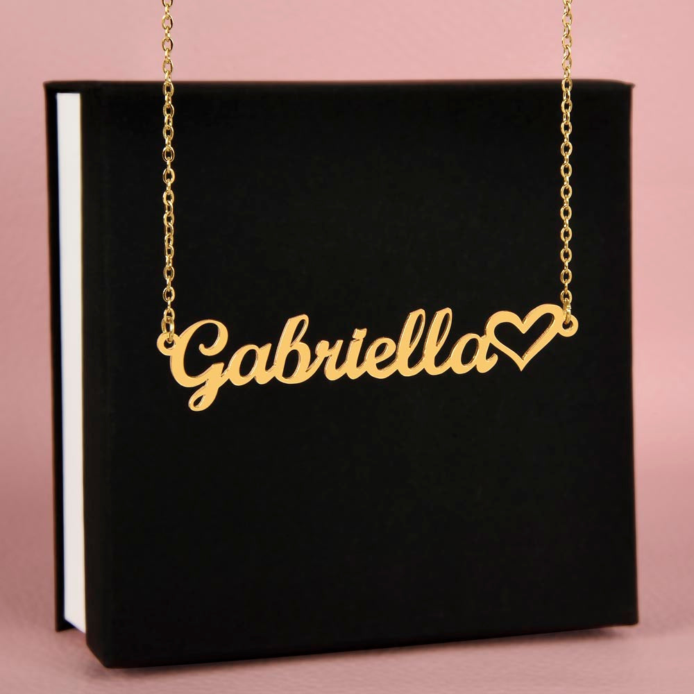 Personalized Name with Heart Necklace