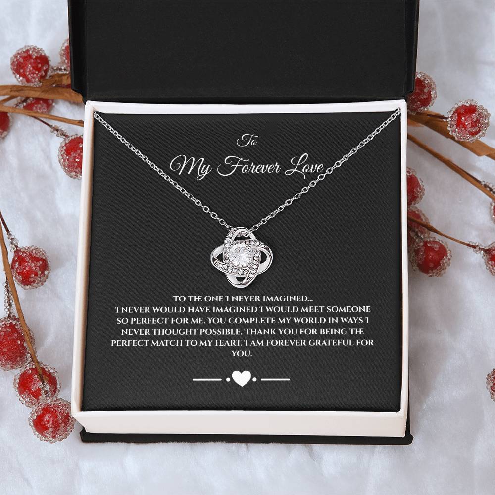 To My Forever Love-Love Knot Necklace