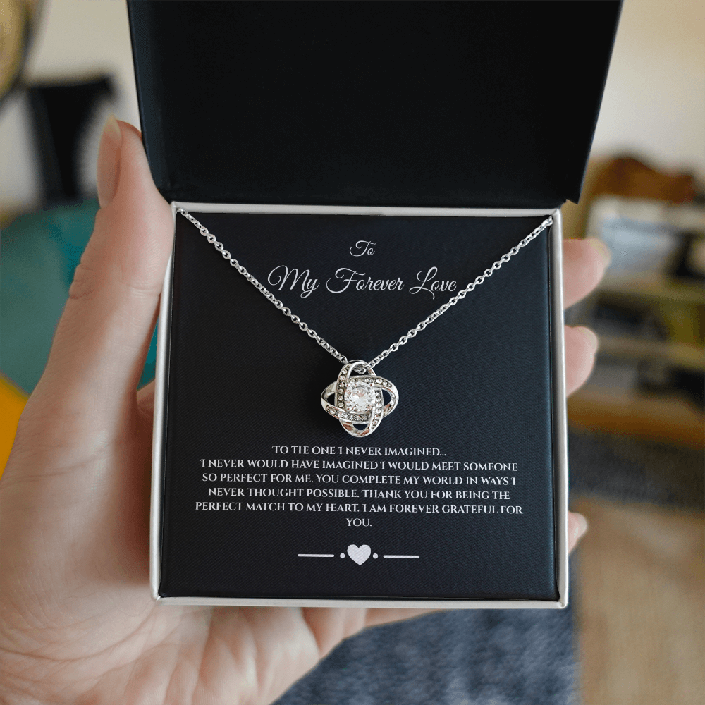 To My Forever Love-Love Knot Necklace