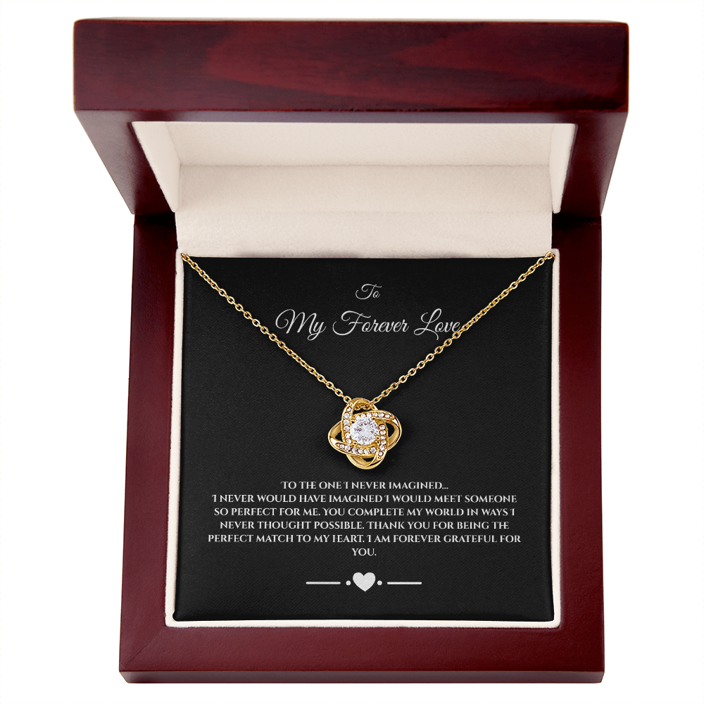 To My Forever Love-Love Knot Necklace