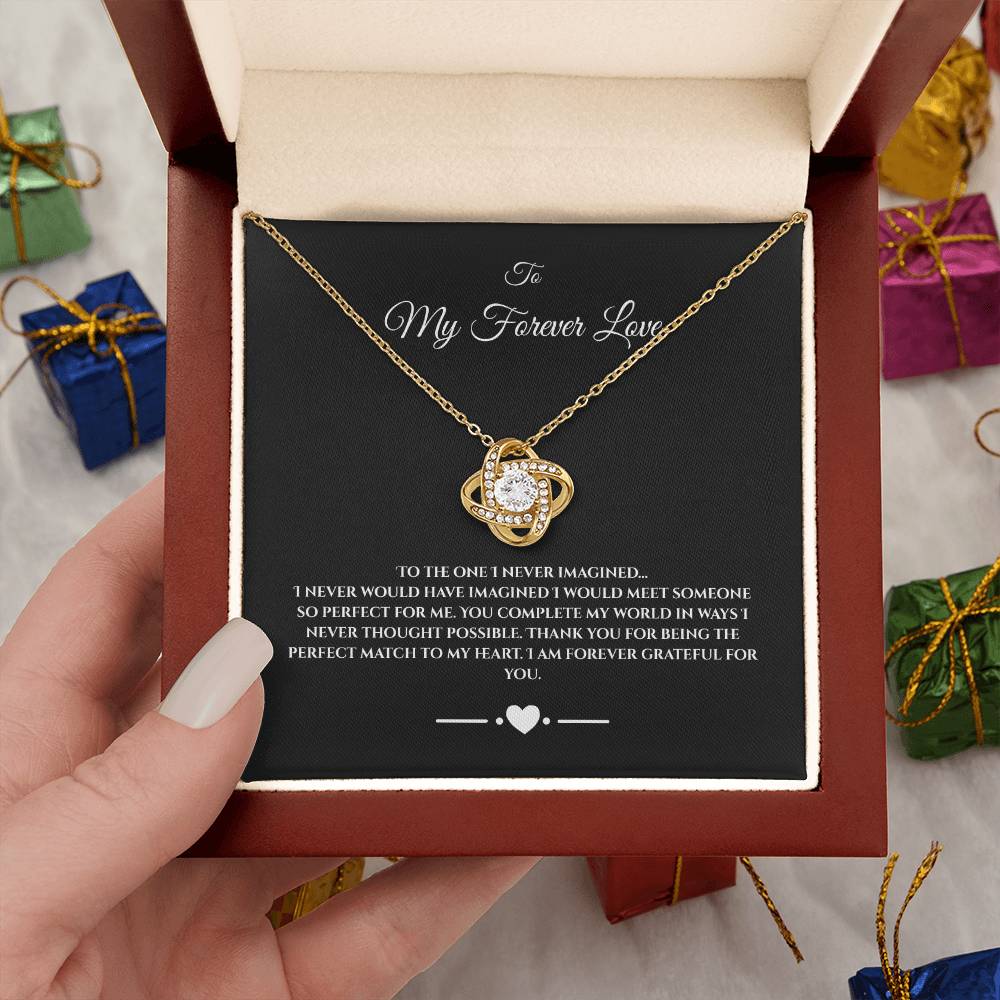 To My Forever Love-Love Knot Necklace