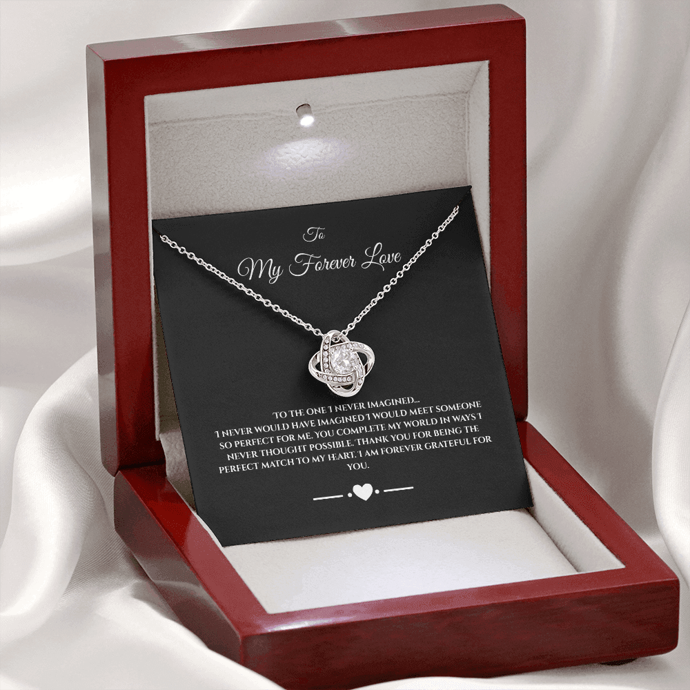 To My Forever Love-Love Knot Necklace