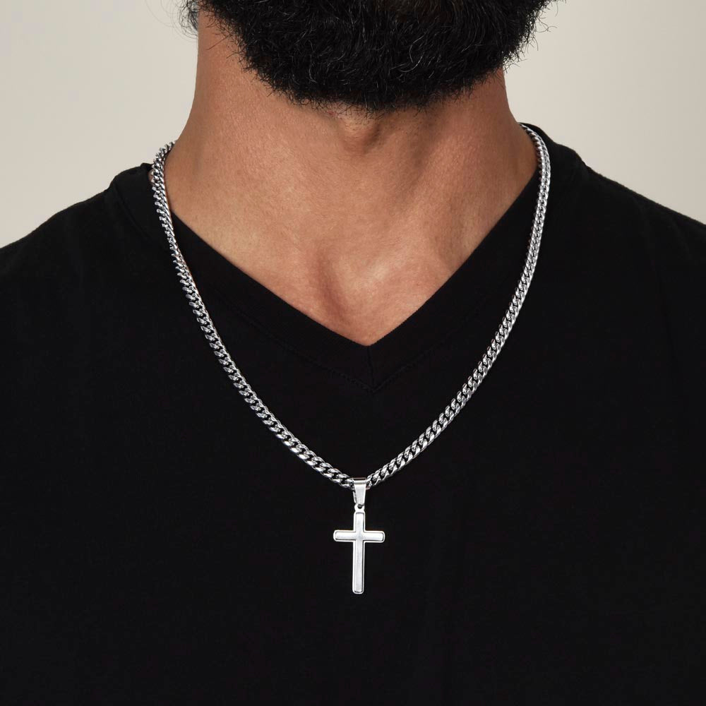 To My Husband-Cross Chain Necklace