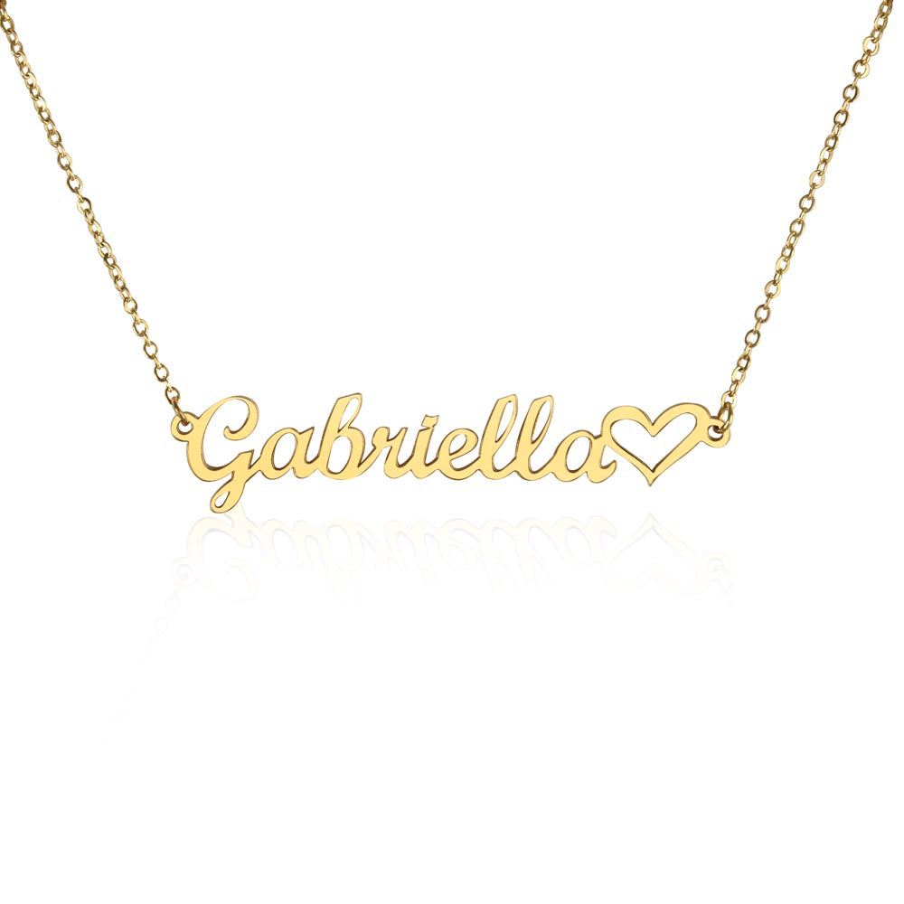 Personalized Name with Heart Necklace